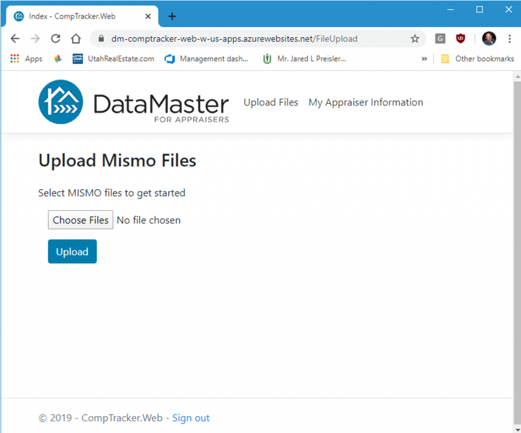 Uploading MISMO files into CompTracker